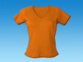 RAGLAN V dámské tričko V-neck 200g, vel. XL - Oranžová